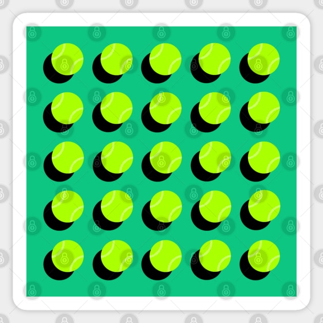 Tennis Ball Grid Sticker by LetsOverThinkIt